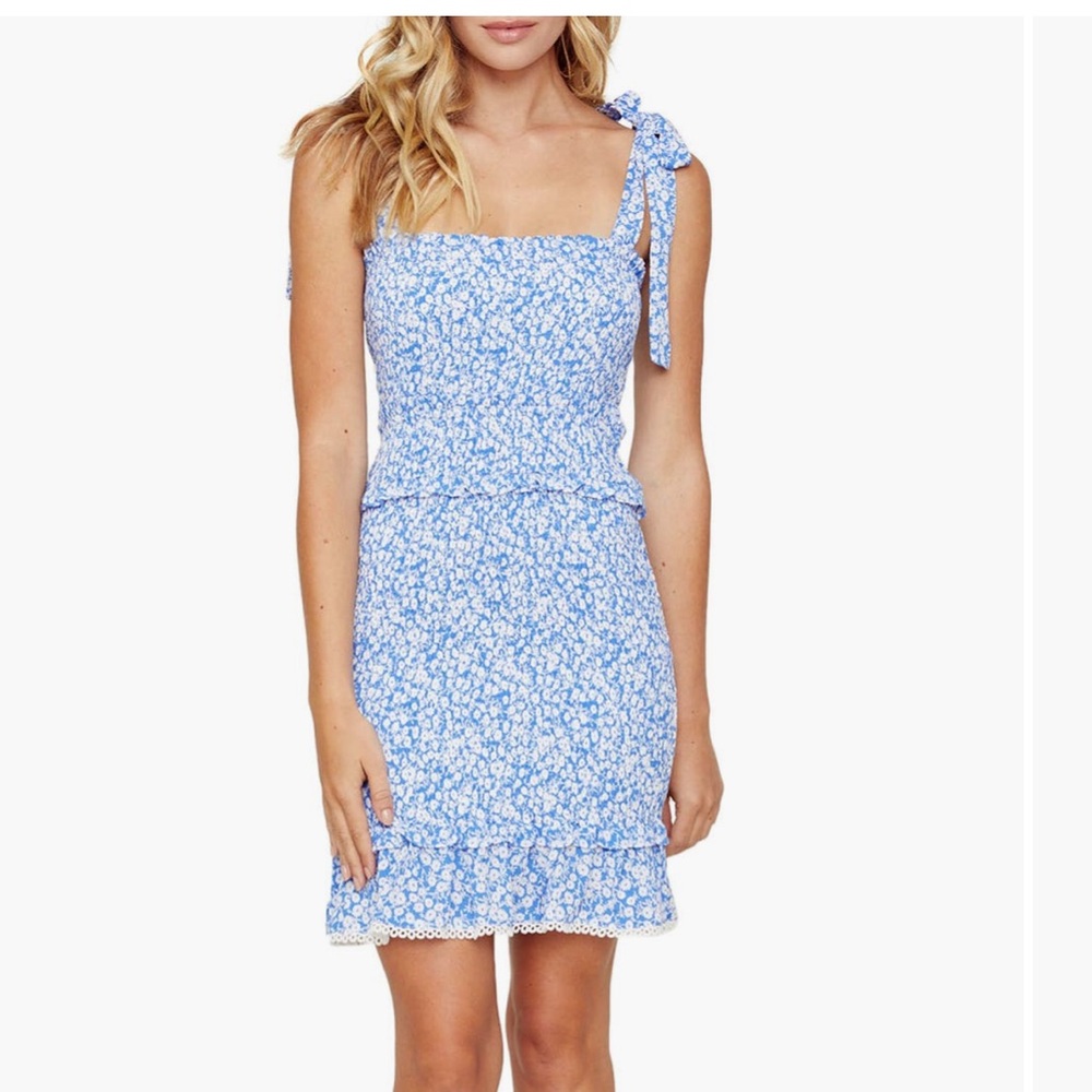 Villa By The Sea Floral Smocked Dress